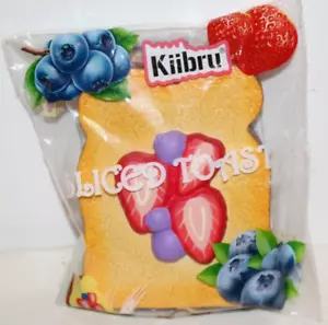 RARE SCENTED KIIBRU STRAWBERRY & BLUEBERRY TOAST SQUISHY SQUISHIES - SLOW RISE! - Picture 1 of 6