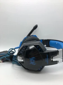 Kotion Each G2000 Black Blue Adjustable Wired USB Over Ear Gaming Headset - Picture 1 of 4