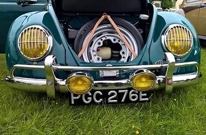Headlight Grilles TRIPLE CHROME for VW 356 Porsche Bug Bus Splitscreen AAC002 - Picture 1 of 11