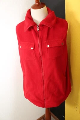 Chaleco Chaps Unisex X Grande Sin Mangas Bolsillos Rojo Cuello Alto Poliéster Cremallera Completa Foto 1 de 4