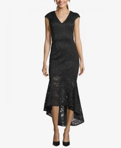 Vestido midi de encaje alto bajo Xscape para mujer $219 A391 - Imagen 1 de 18