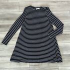 Abercrombie & Fitch navy blue striped long sleeve tshirt dress size small