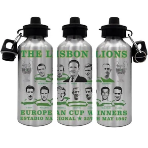 Lisbon Lions Water Bottle 750ml Aluminium | 2 Lids + Carabiner - Picture 1 of 2