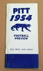 UNIVERSITY of PITTSBURGH PITT PANTHERS FOOTBALL MEDIA GUIDE - 1954 - RARE - Picture 1 of 2