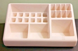 Vintage anni 70 BURTCH BARONE organizer cosmetico trucco vanità arte pennello scrivania caddy - Foto 1 di 24
