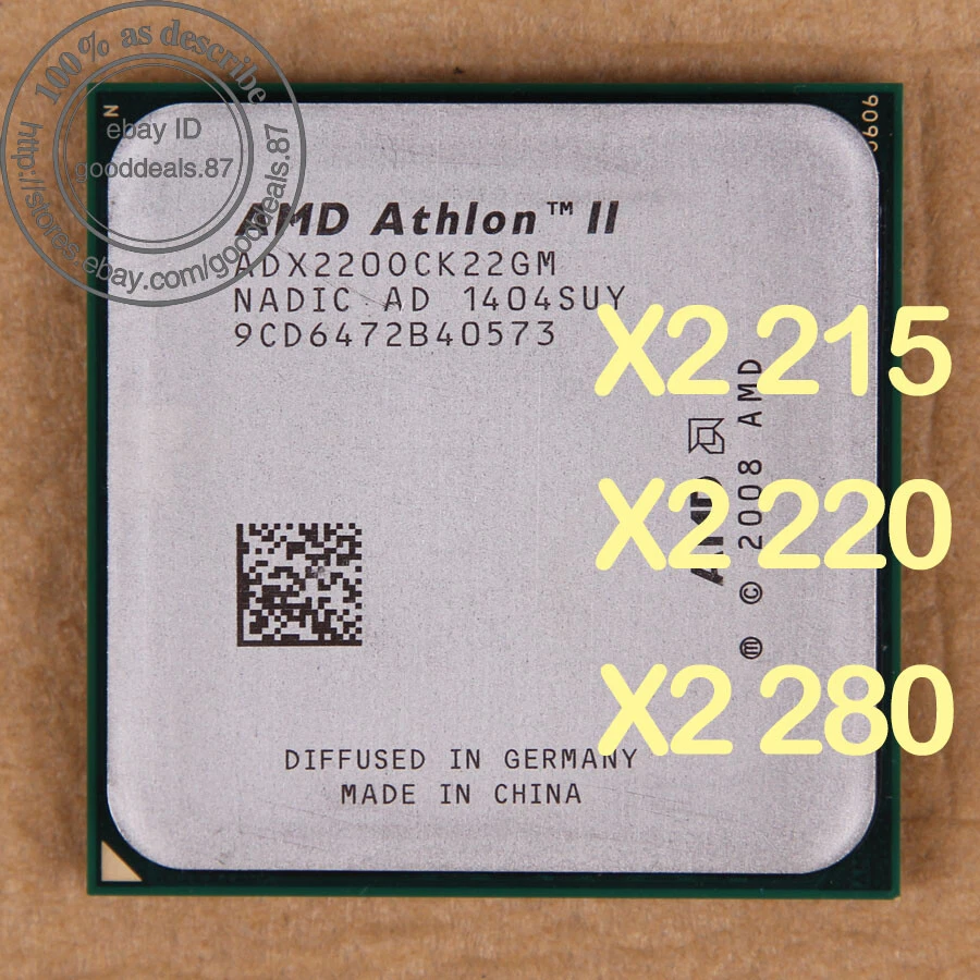 AMD Athlon II X2 280 X2 220 X2 215 Socket AM3 CPU Processor - Bild 1 von 1