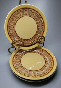 Vintage Taylor Smith & HONEY GOLD PLATE Mid Century 7.5" EUC Set of 3 - Picture 1 of 4