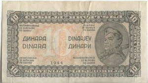 Billete de Yugoslavia 10 P50c 1944 PBV - edición partidista - Imagen 1 de 2