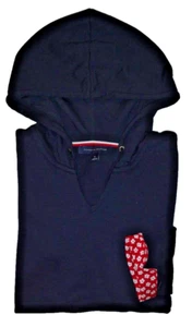 Tommy Hilfiger Women's Long Sleeve Navy Blue Hooded V-Neck Blouse Size M - Picture 1 of 5