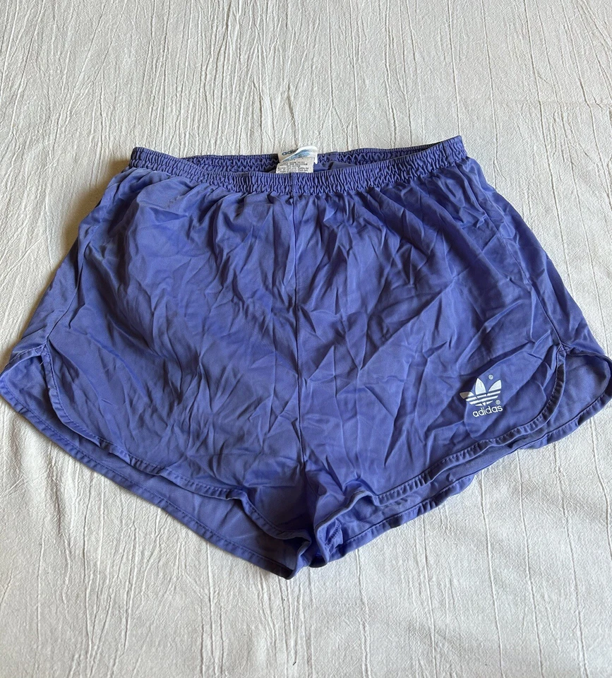 Pantalones Cortos para Correr ADIDAS Trifolio Nylon Años 70-80 Para Mujer Grandes Forrados Lila EE. UU. DE COLECCIÓN Foto 1 de 4