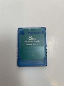 Tarjeta de memoria oficial OEM Sony Playstation 2 PS2 8 MB Magic Gate - azul - probada - Imagen 1 de 3