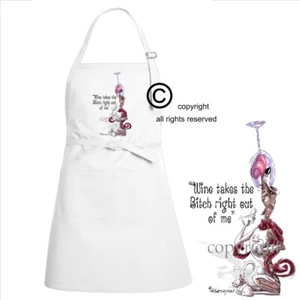 Delantal de chef de cocina Whippet arte de dibujos animados para beber vino saca perra raza de perro - Imagen 1 de 2