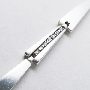 Armband 925 Silber Weiße Steine 20 cm 13,84 g - Picture 1 of 7