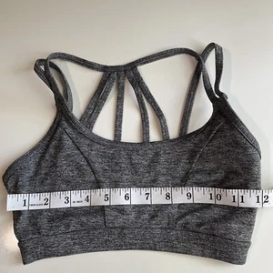 FOREVER 21 Gray Strappy Wireless Sports Bra NO TAG -Under Bust 22"-28" - Picture 1 of 6