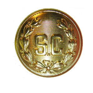 5 1/2" SANTA CLAUS "SC" GÜRTELSCHNALLE HELLGOLD PASST 4" GÜRTEL  - Bild 1 von 2