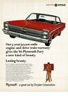 1966 PLYMOUTH Sport Fury Red 2-door Coupe Vintage Print Ad 