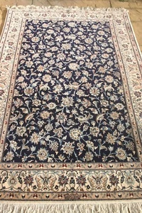 Persiann Habibian Nainn Isfahann silk & wool handmade hand knotted rug 215 x 130 - Picture 1 of 12