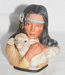 Lily of the Mohawk Porzellan Büste Figur Künstler Gregory Perillo 1984 051/1500  - Bild 1 von 5