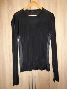 Vintage Versus by Versace black sheer top IT46 FR42 US10 UK 14 - Picture 1 of 4