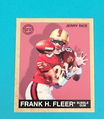 Tarjeta de fútbol Fleer Goudey #134 1997 Jerry Rice San Francisco 49ers 5A Foto 1 de 2