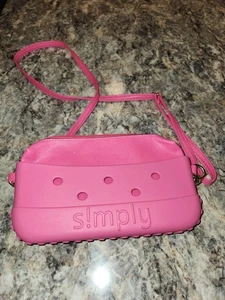 Simply Southern Hot Pink Logo Gummi Crossbody Handgelenktasche Handtasche - Bild 1 von 4