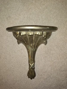 Vintage Wandregal Wandleuchter Gatco aus massivem Messing Made in India - Bild 1 von 3
