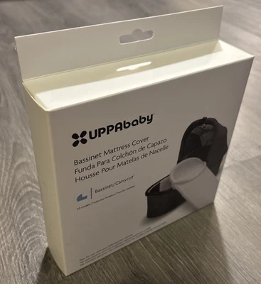 UPPAbaby Bassinet/ Carrycot Mattress Cover White Washable Protects 2018-Current - Image 1 of 4