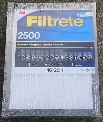 3M Filtrete 2500 16x20x1 Premium Allergen&Ultrafine Set of 4 New Air Filters  - Image 1 of 3