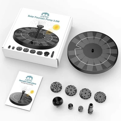 AISITIN 3.5W Solarbrunnen für Draussen (φ180mm) Solar Springbrunnen für Außen DE - Bild 1 von 4