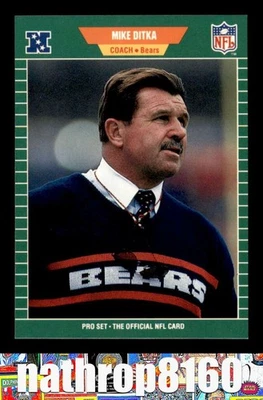 1989 Pro Set #53 Mike Ditka HOF NFL Football NM/NM+  Chicago Bears 9450 - Image 1 of 4