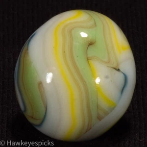 Sammy's Mountain *GNOME EGG Swirl Marble 23/32"- Mint-oblong Hawkeyespicks sg - Picture 1 of 6