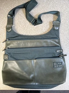 Highway Crossbody Schultertasche Nylon Leder Akzente mehrere Taschen Reise grün - Bild 1 von 15