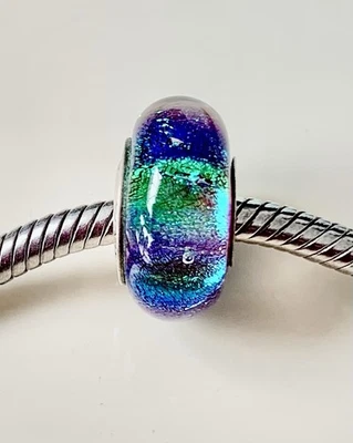 Chamilia Plata de Ley 925 Dije Cuentas Para Pulsera Arco Iris Iridiscente Foto 1 de 3