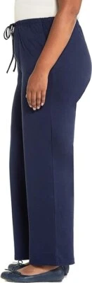 Calça de jersey ULLA Popken EUA tamanho 32/34 preta perna larga nova com etiquetas UE 62/64 701114 - Imagem 1 de 4