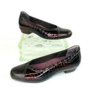 Clarks Artisan Caswelleternity Dark Brown Leather Flats Womens Loafers Narrows - Picture 1 of 8