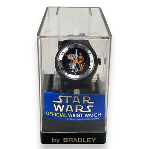 VTG 1980 Bradley Time Official Star Wars Wristwatch C-3PO R2D2 Rare Hong Kong