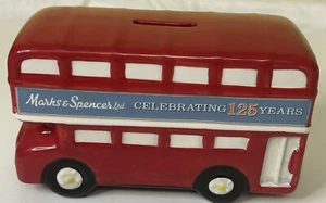 Keramik Marks & Spencer rot London Bus Spardose 125th Anniversary 2009 - Bild 1 von 7