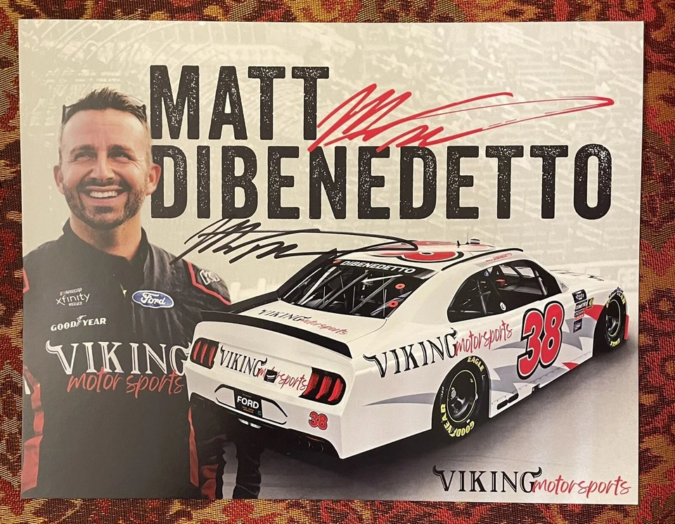 Postal firmada por Matt DiBenedetto autografiada 2024 #38 Viking Motorsports NASCAR Foto 1 de 1