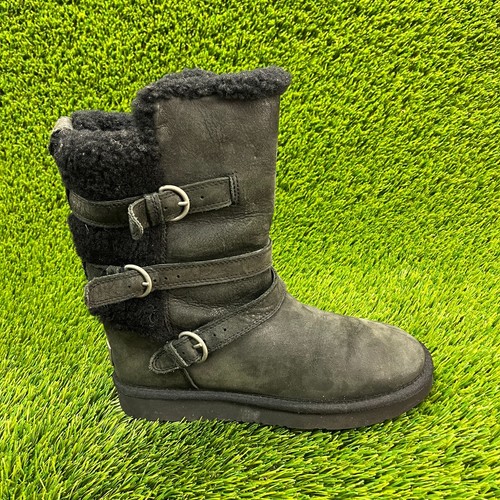 Stivali invernali UGG Becket donna taglia 7 neri classici outdoor 3 fibbie