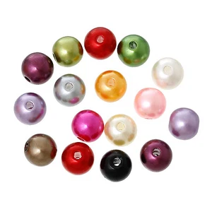 100 Mixed Colour Acrylic Pearl Beads - 8mm  - - UK Seller - Picture 1 of 1