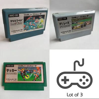 Devil World F1 Racing Soccer Football   Famicom pre-owned Nintendo Tested - Image 1 of 4