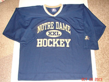 NOTRE DAME Fighting Irish HOCKEY JERSEY by STARTER Blue & Gold Men's Size XL