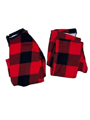 Pijama Old Navy Buffalo xadrez padrão 100% algodão 2 peças família combinando novo sem etiquetas - Imagem 1 de 2