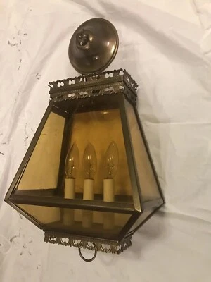 Lámpara colgante MCM ÁMBAR vestíbulo pasillo luz latón macizo Foto 1 de 4