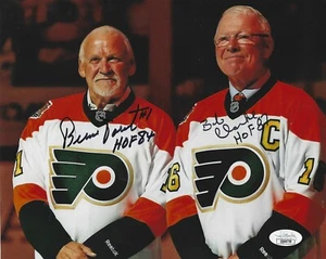 Autographed 8x10 BOBBY CLARKE & BERNIE PARENT Philadelphia Flyers Photo JSA - Picture 1 of 1