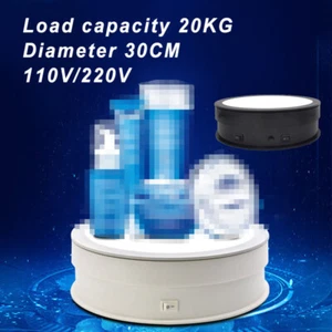 110/220V 30cm Turntable W/LED Light Illumination Rotating Display Platform New - Picture 1 of 13