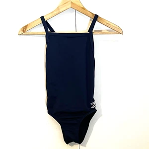 SPEEDO Endurance+ Flyback Training One Piece Swimsuit Nautical Navy Blue Small - Picture 1 of 5