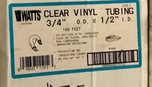 VINYL TUBING- HIGH QUALITY NON TOXIC CLEAR NON TOXIC 1/2" ID x 3/4" OD X 100' - Picture 1 of 1