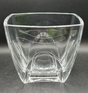Orrefors Sweden Cathedral Rectangle Heavy Crystal Vase with Original Sticker - Picture 1 of 16