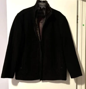 Chaqueta Andrew MARC New York Talla M Lana Cachemira Con Borde de Piel Sintética Bolsillo Forrado - Imagen 1 de 17